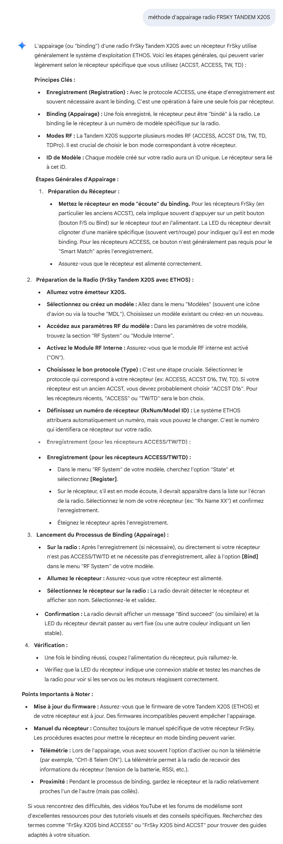 Méthode d'appairage
